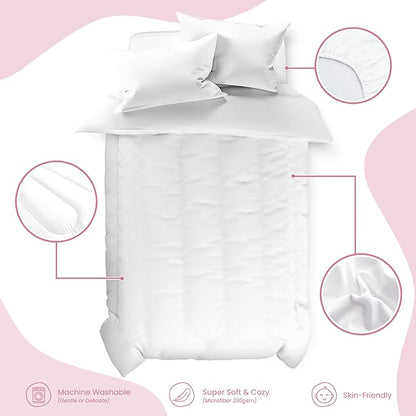 SANDJEST White Duvet Cover Sets Full Size - Image 3