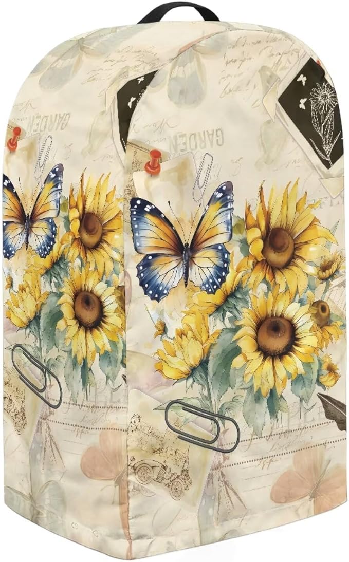 Sunflower Butterfly Print Blender Dust Cover - Image 4
