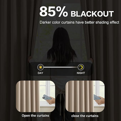 KEQIAOSUOCAI Pleated Blackout Curtain Drapes - Image 3