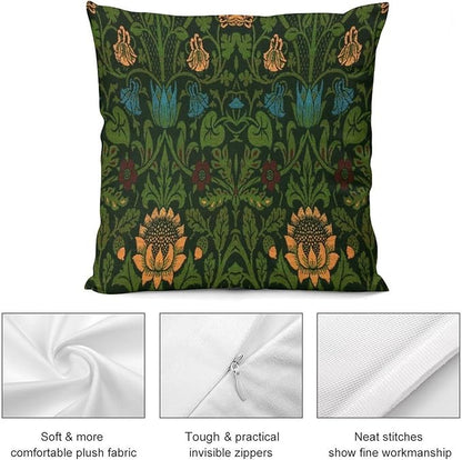 William Morris Floral Original Throw Pillow Covers Boho Chic Retro Floral Cozy - Image 7