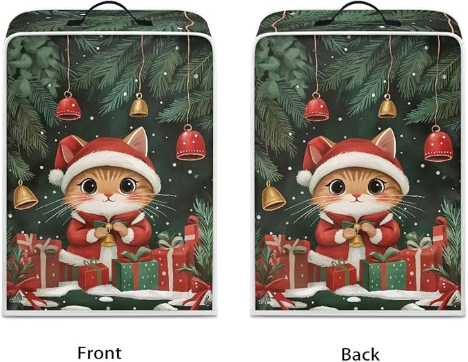 Coffee Maker Cover Christmas Cat Coffee Up Covers Dustproof Protector - Image 2