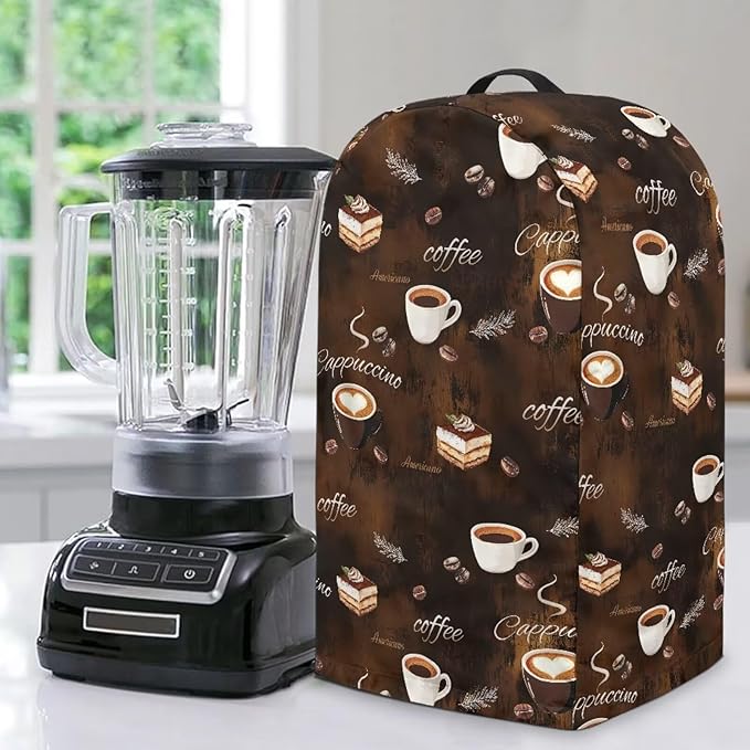 Coffee Cake Blender Dust Cover, Stand Mixer or Coffee Maker Appliance Covers by Annejudy