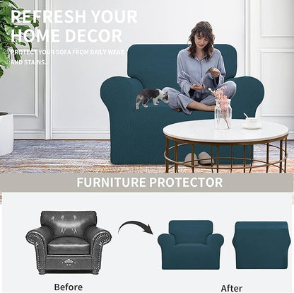 Easy-Going Stretch Oversized Chair Sofa Slipcover 1-Piece Couch Sofa Cover - Image 4