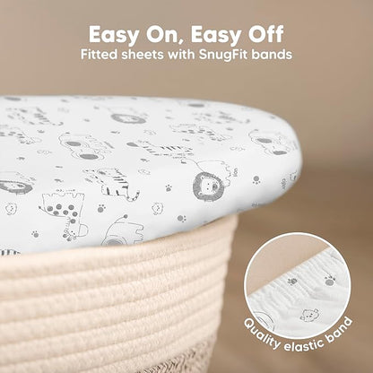 2-Pack Baby Bassinet Sheets Girl, Boy - Image 5