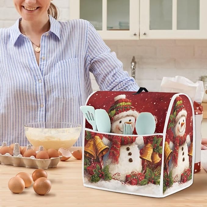 Christmas Stand Mixer Cover 6-8Qt Cute Mixer Cover Washable Anti-Stain - Image 2
