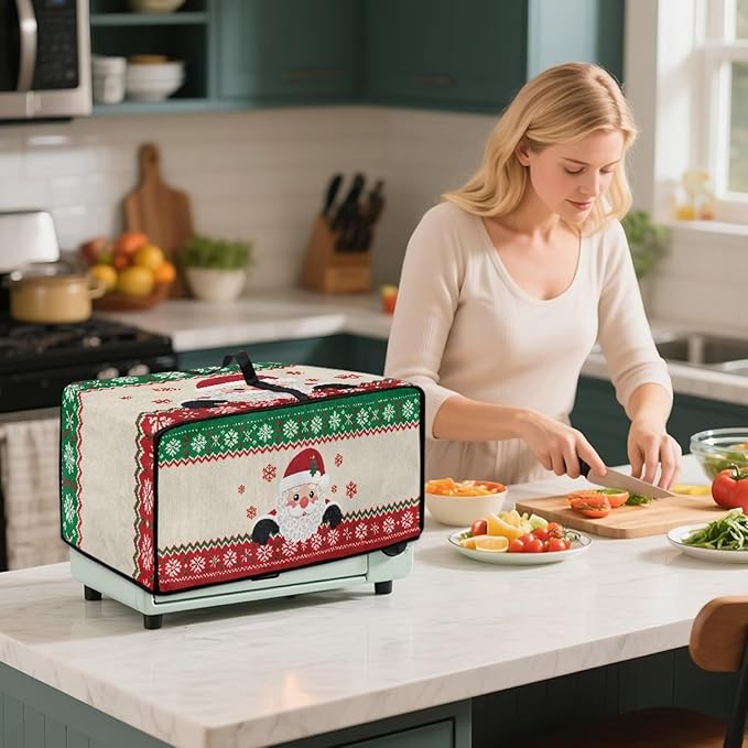 Christmas Countertop Convection Oven Cover Decorative Air Fryer Toaster Oven - Image 3
