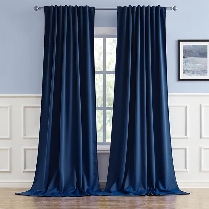 DUALIFE Blackout Curtains Thermal Insulated Blackout Drapes Window Treatment by DUALIFE