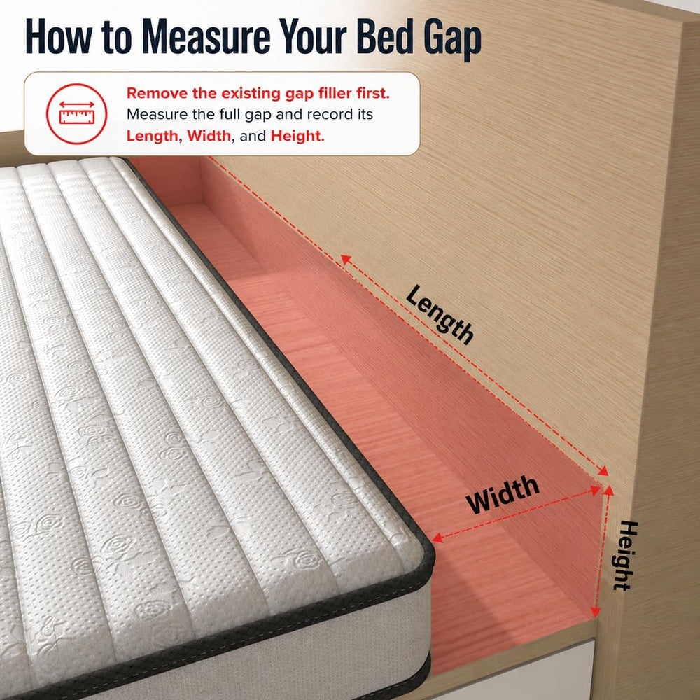 SAMTY Bed Gap Filler for headboard Space Gap Filler Bolster Stopper 59x4x4