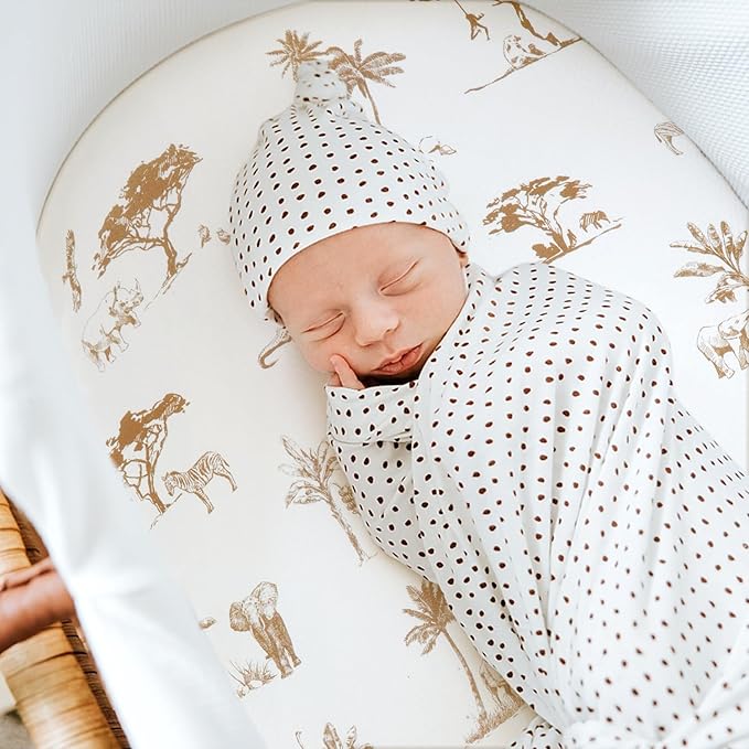 GRSSDER Stretchy Ultra Soft Fitted Bassinet Sheets 3 Pack, Universal Fit - Image 7