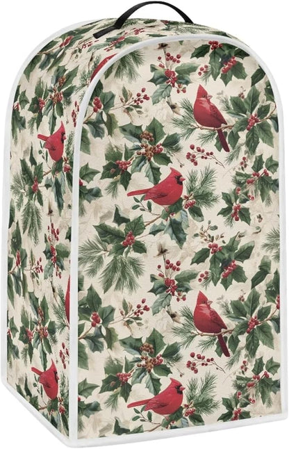 Christmas Teal Blender Cover for Kitchen Countertop Washable Small Appliance by HUISEFOR