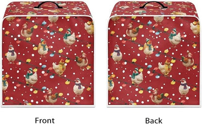 Christmas Rooster Coffee Maker Cover Protector - Image 2
