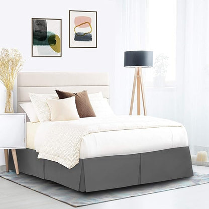 Nestl Dark Gray Full XL Bed Skirt - Image 9
