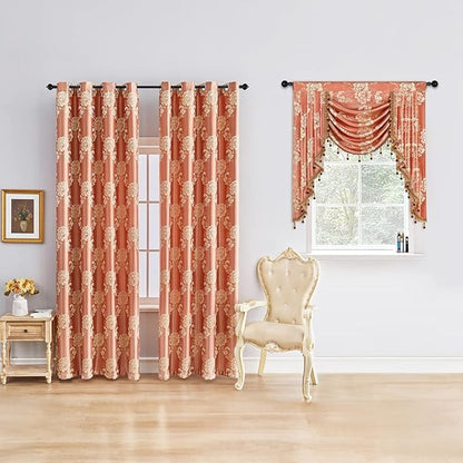 ELKCA European Style Jacquard Single Swag Waterfall Valance - Image 5