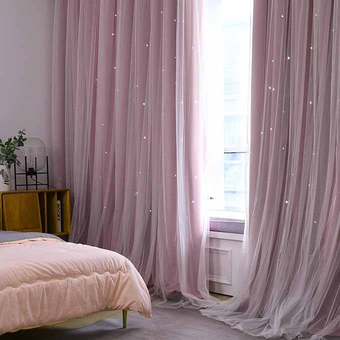 Kinryb Decorative Star Hollowed Out Kids Blackout Curtains - Image 4