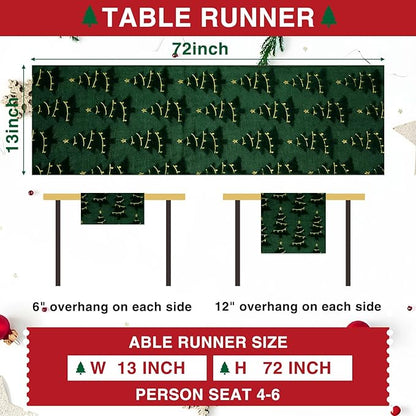 IVAPUPU Christmas Table Runner for Winter Holiday - Image 6