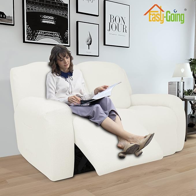Easy-Going 6 Pieces Recliner Loveseat Stretch Sofa Slipcover Sofa Cover - Image 2