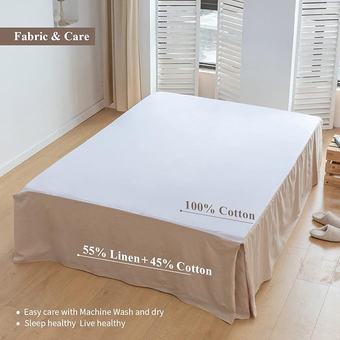 BISELINA French Linen Bed Skirt - Image 3