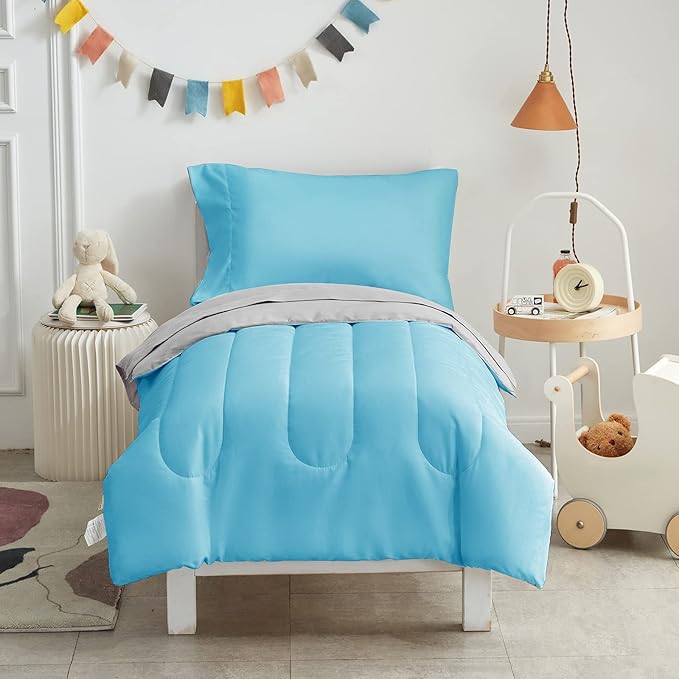 UOZZI BEDDING 4 Pieces Toddler Bedding Set Ultra Soft and Breathable Toddler - Image 2