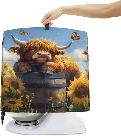Kitchen Aid Stand Mixer Covers Highland Cow Sunflower Kitchen Appliance Dust - Image 4