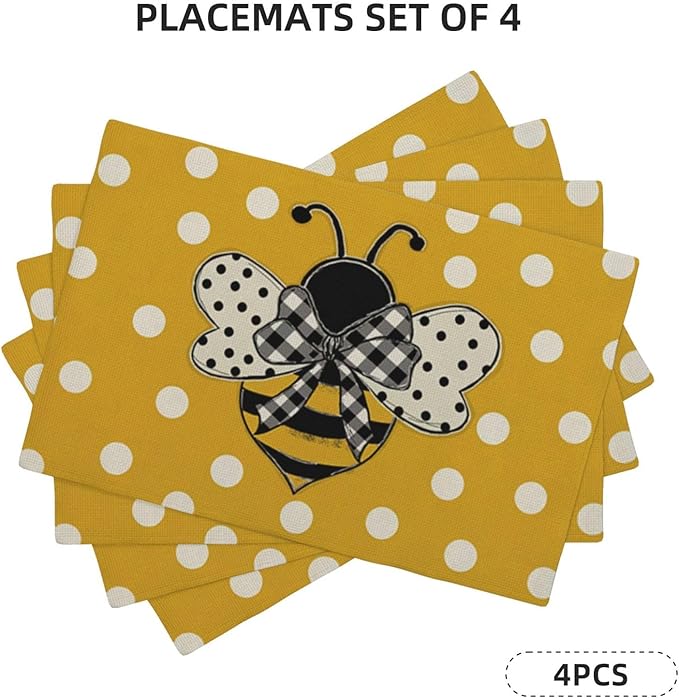 Bumble bee Placemats Set of 4 - Image 2
