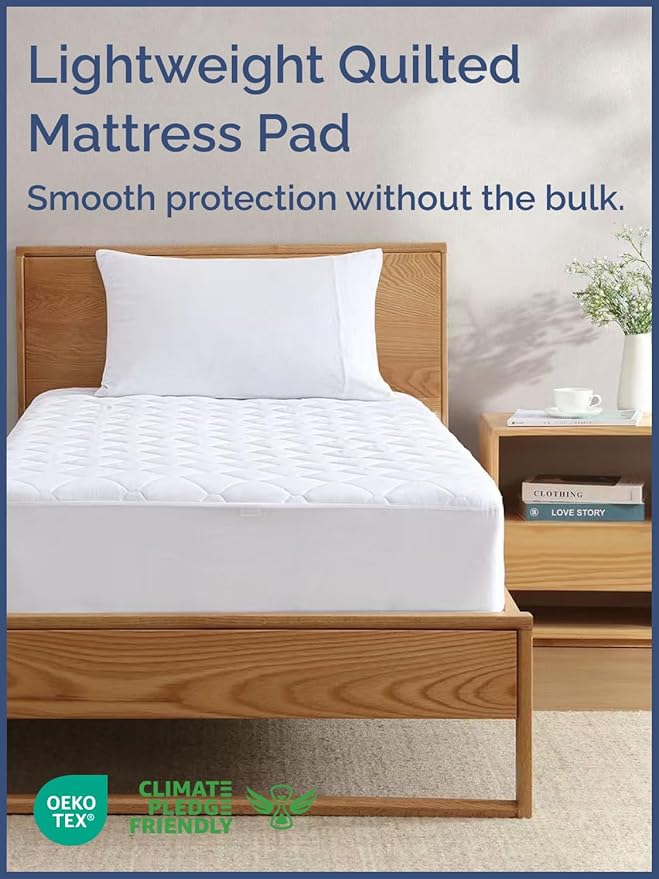 Quilted Fitted Mattress Pad Twin XL Size - Image 2