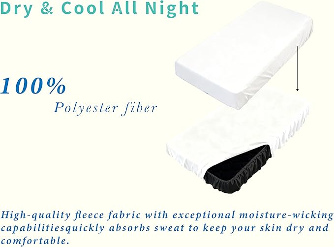 Fitted Sheets 31x75 Inches, 2 Pack Super Soft Microfiber Cot Size Sheet Set - Image 7