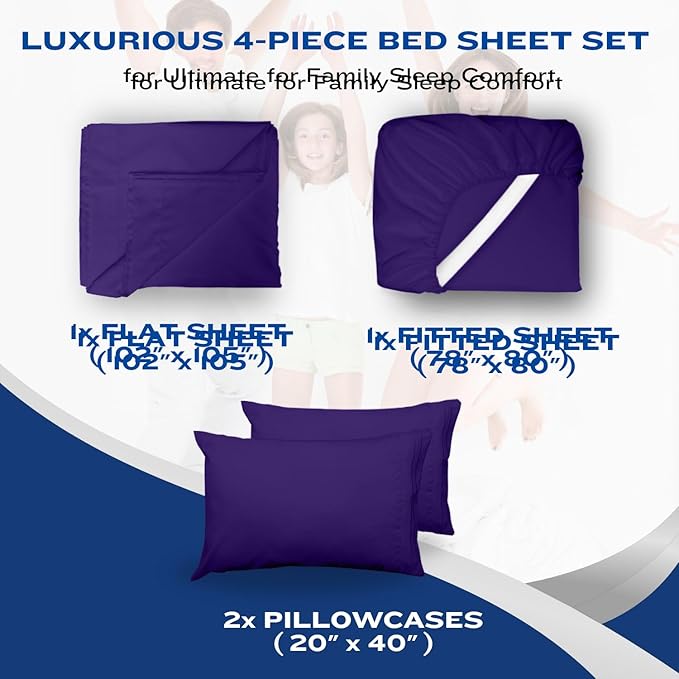 DREAMCARE King Size Sheets Set – 4 pcs Cooling Sheets – up to 21” Deep Pocket - Image 8