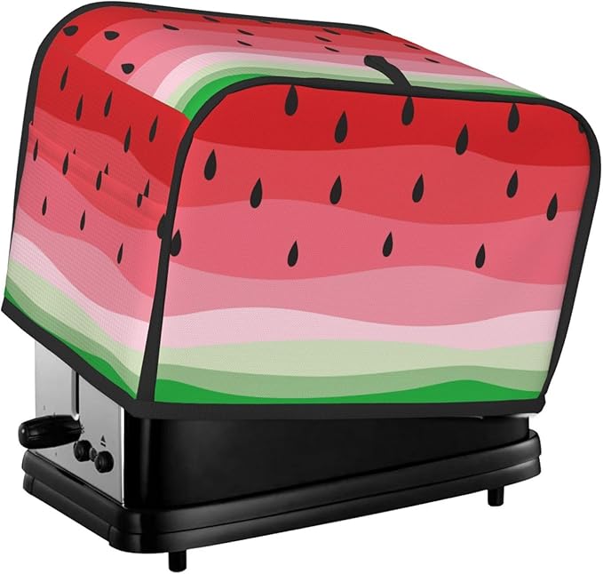Cute Fruit Red Green Watermelon 2 Slice Toaster Cover, Waterproof Toaster Dust by Unknown
