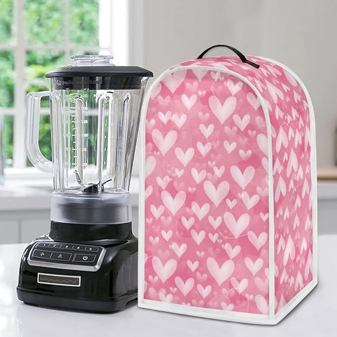 Talayituse Pink Love Heart Print Blender Dust Cover, Fingerprint Protection - Image 5