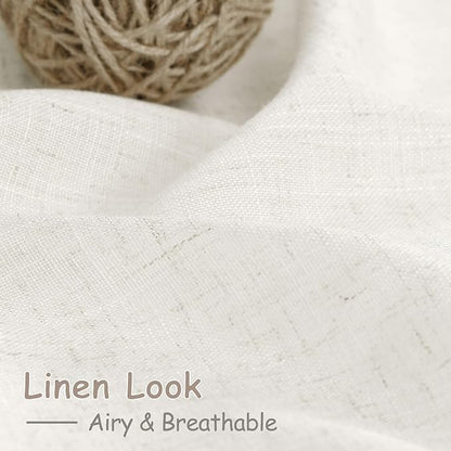 Linen Curtains 108 Inches Long for Living Room Bedroom 2 Panels Set Extra Long - Image 5