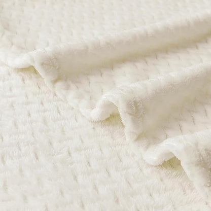 Oversized King Fleece Blanket 120x138 Inches, Seamless Soft Cozy 3D Jacquard - Image 6