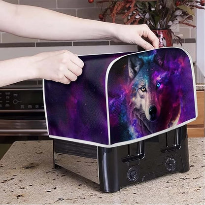 ZFRXIGN Galaxy Wolf Toaster Cover, 4 Slice Toaster Bag, Stain Resistant - Image 2