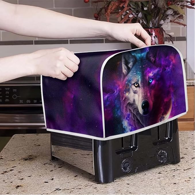 ZFRXIGN Galaxy Wolf Toaster Cover 2 Slice Toaster Bag Toaster Oven Cover Stain - Image 2