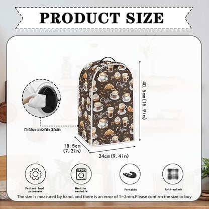Coffee Bread Print Blender Dust Cover - Image 6