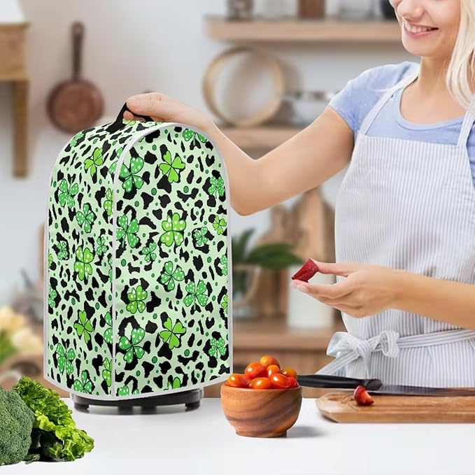Talayituse Shamrock Leopard Print Blender Dust Cover, Fingerprint Protection - Image 3