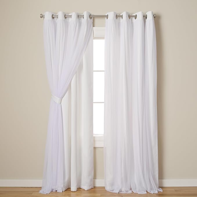 TOWN & COUNTRY LUXE Talia Double Layer Indoor Curtains, Sheer and Room by TOWN+%26+COUNTRY+LUXE