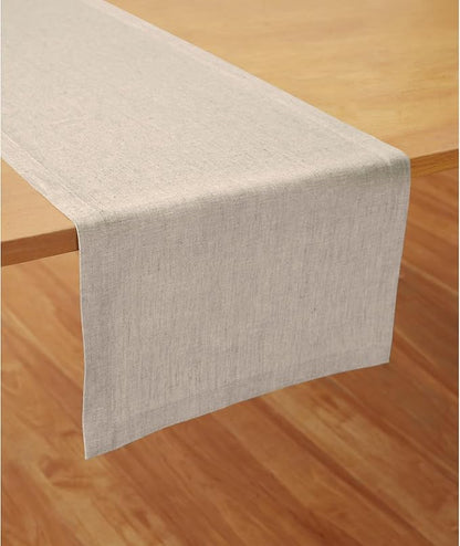 Solino Home Linen Light Natural Table Runner 120 Inches Long by SolinoHome