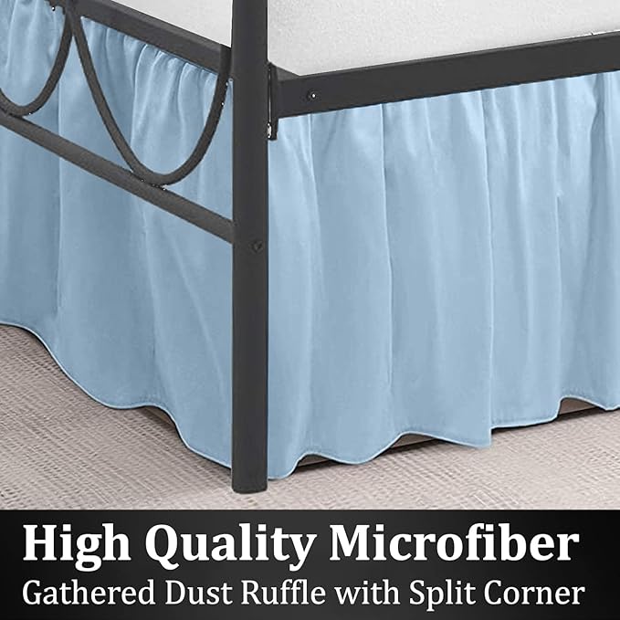 SKY BEDDINGS - Full Size Ruffled Bed Skirt - 16 Inch Drop Dust Ruffle Bed Skirt - Image 4