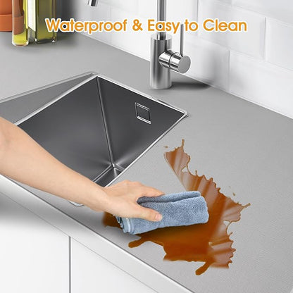 Shelf and Drawer Liner for Kitchen Cabinets Non-Adhesive, Strong Grip Non-Slip - Image 4
