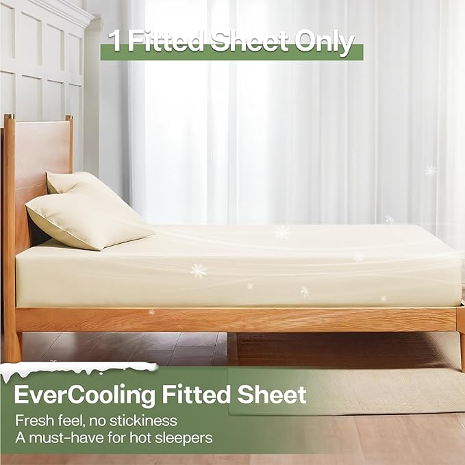 MR&HM King Fitted Sheet Only, Ultra-Soft Rayon Derived from Bamboo & Polyester - Image 3
