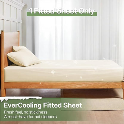 MR&HM Twin XL Fitted Sheet Only, Ultra-Soft Rayon Derived from Bamboo & - Image 3