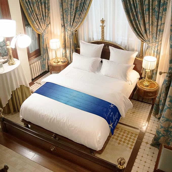 Happy Beach Place Marine Starfish Bed Runners - Image 7