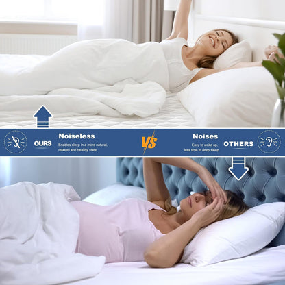 grt full mattress protector waterproof, hollow cotton mattress, side view