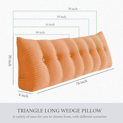 Wedge Headboard Pillow Dorm Room Reading Pillow Back Support - Image 2