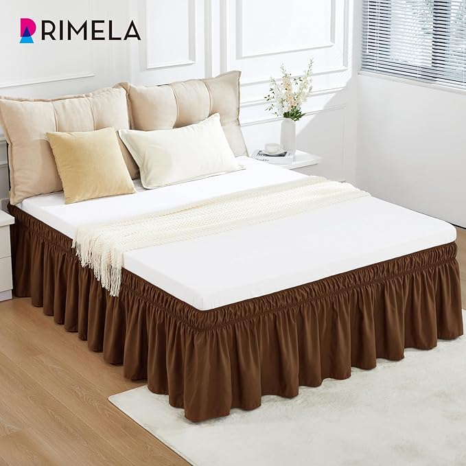 RIMELA Bed Skirt Queen Size 18 Inch Drop, Elastic Bed Skirting - Image 2