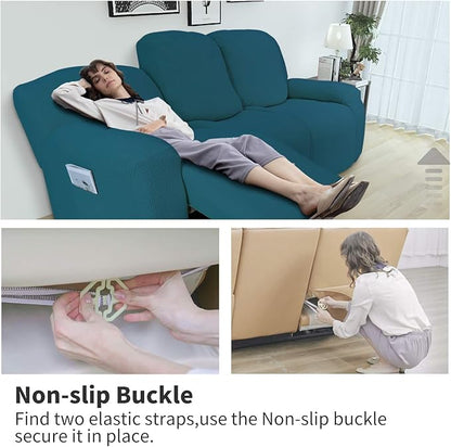 Easy-Going 8 Pieces Recliner Sofa Stretch Sofa Slipcover Sofa Cover Furniture - Image 3