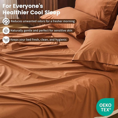 100% Linen Sheet Set Queen Size Extra Deep Pocket Fits 18-24 Inch Mattress - Image 5