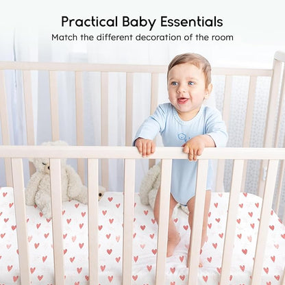Yoofoss Baby Crib Sheets for Boys Girls, Fitted Crib Sheet 2 Pack for Standard - Image 6