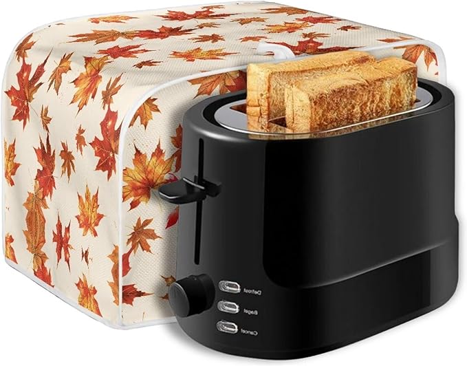 Cardinal Printed 4 Slice Kitchen Machine Covers, Maple Leaves Print Toaster - Image 6