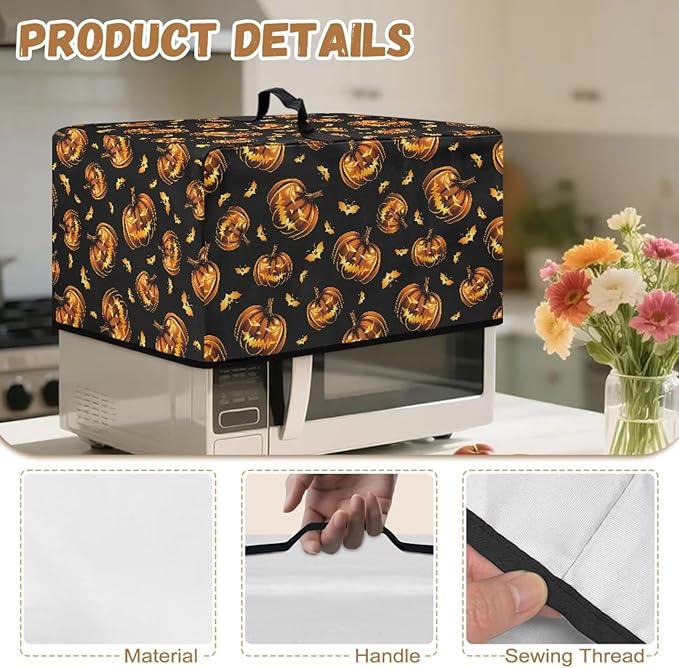 Microwave Oven Dust Cover, Halloween Pumpkin Protective Dust Cover - Image 7